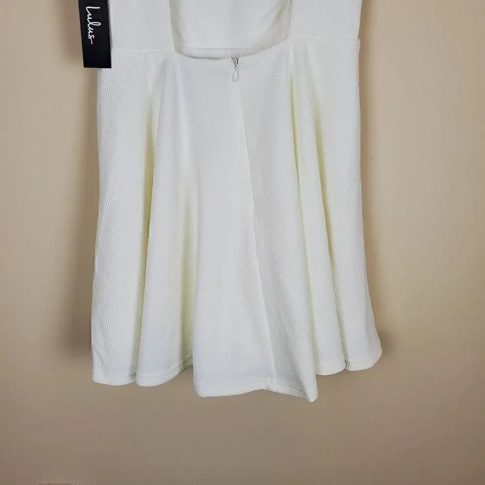 Lulus White Backless Skater Mini Dress